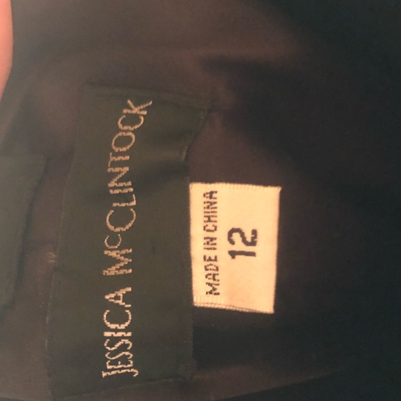 Black studded Jessica McClintock Mini Dress - Picture 5 of 6